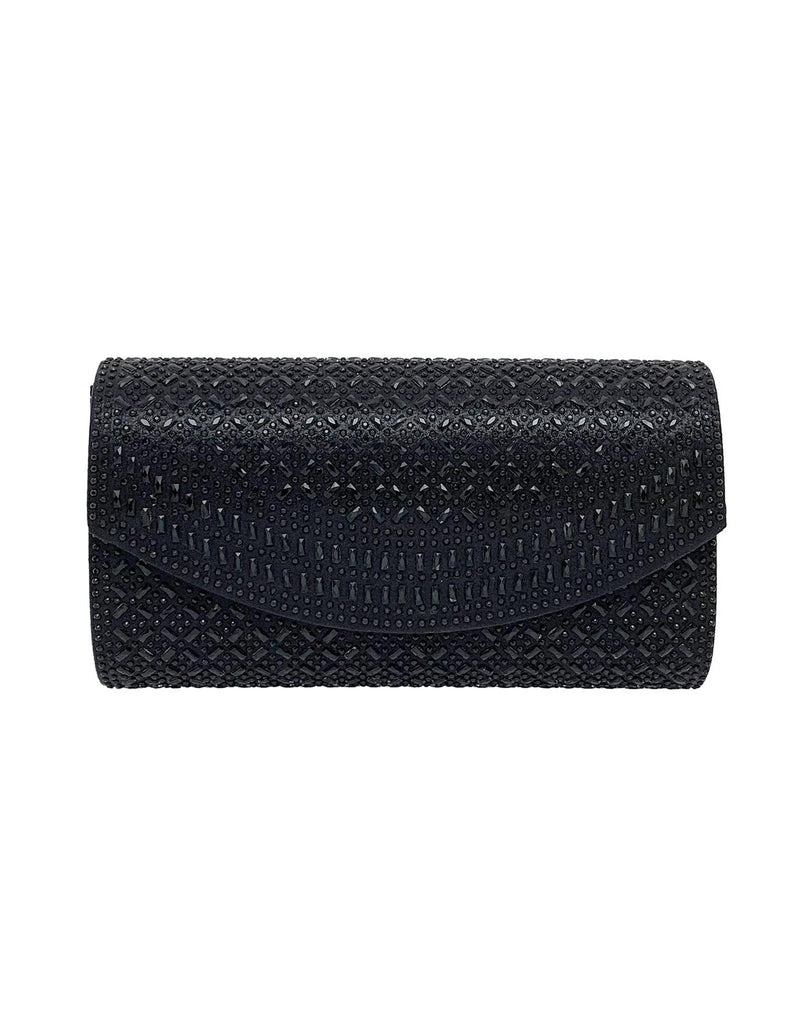 La Regale Black Mesh Evening Sparkly Handbag/Clutch - $32