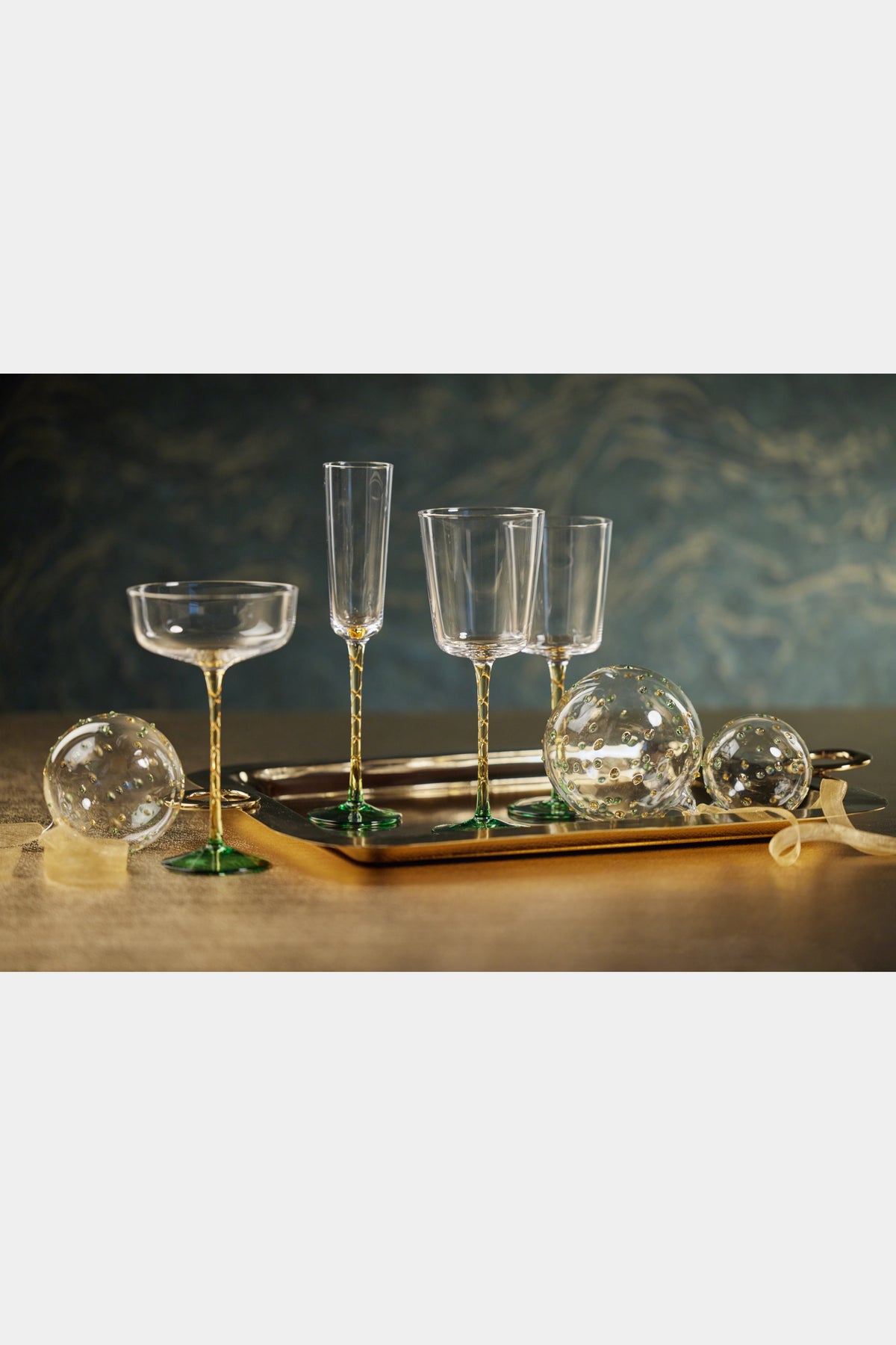 Sachi Cocktail / Martini Glasses, Set of 4 by Zodax