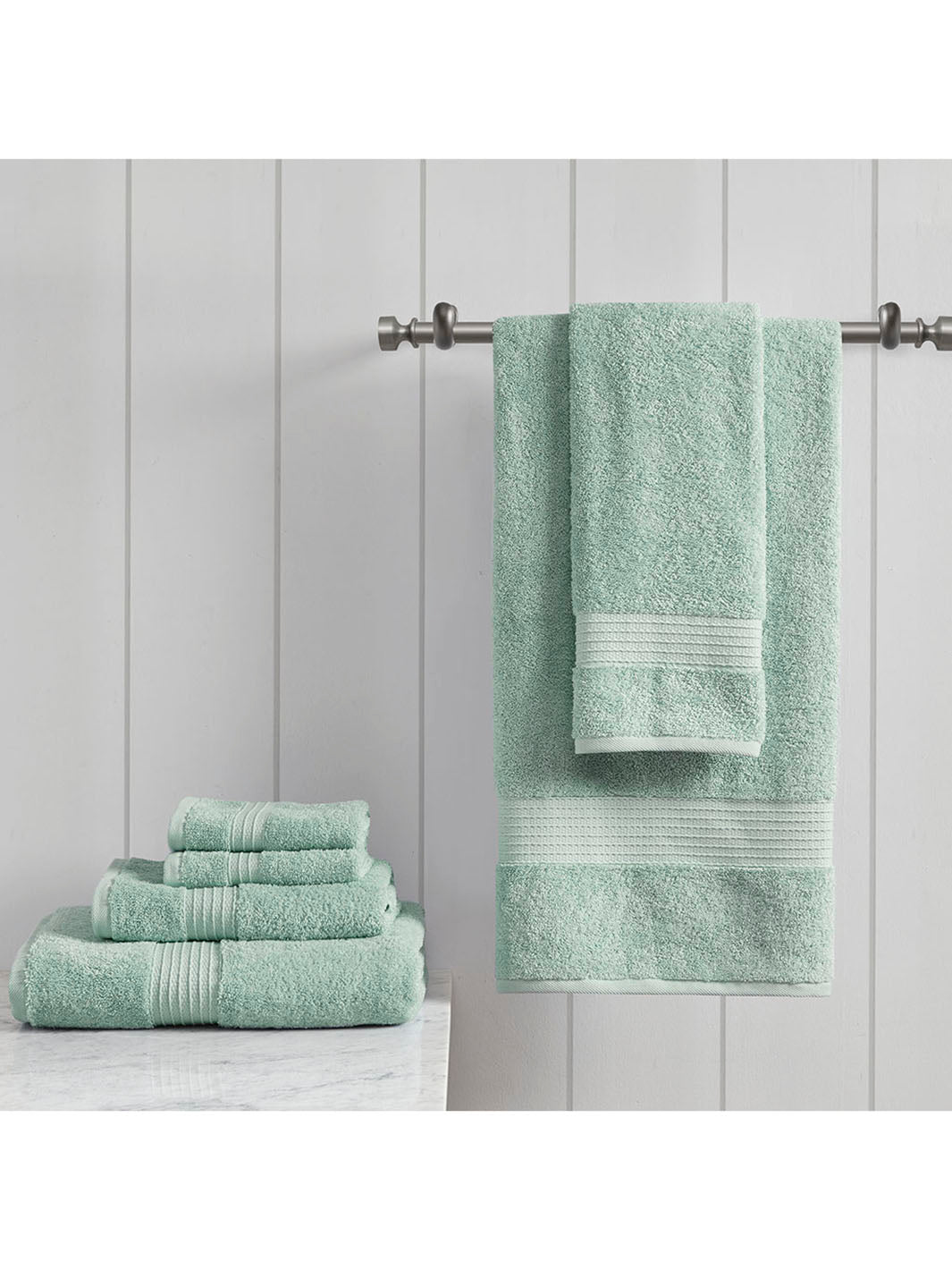 Clean Spaces Nurture Sustainable Antimicrobial 6-Piece Towel Set - Natural