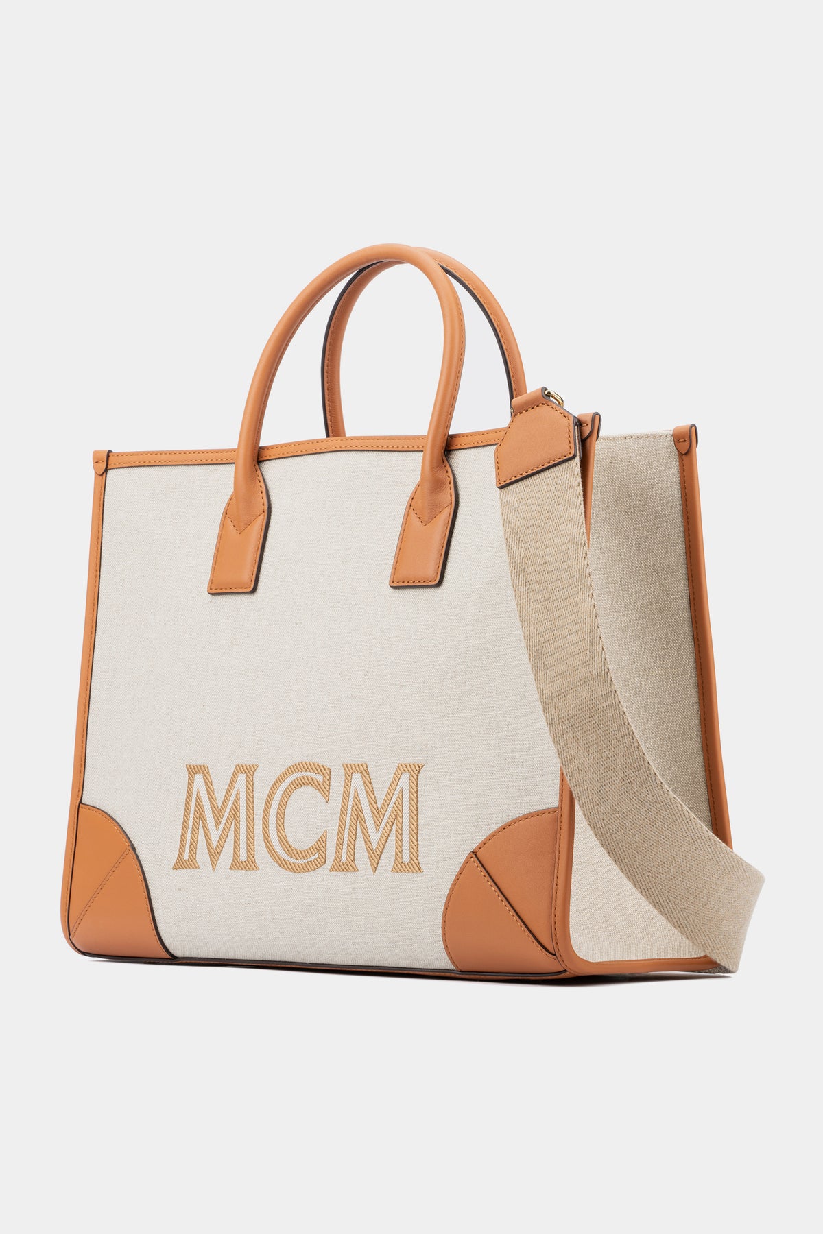 MCM Munchen MWTCABO04 Large Tote Bag - Cognac 