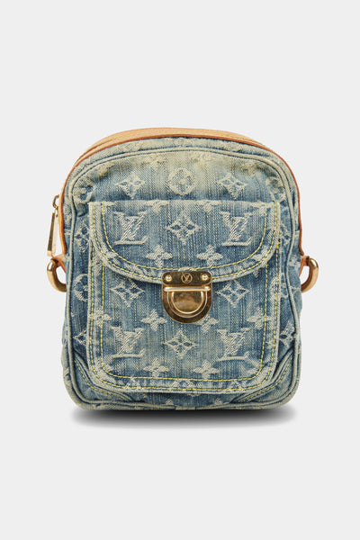 Louis Vuitton Denim Camera Bag in Blue | Lord & Taylor